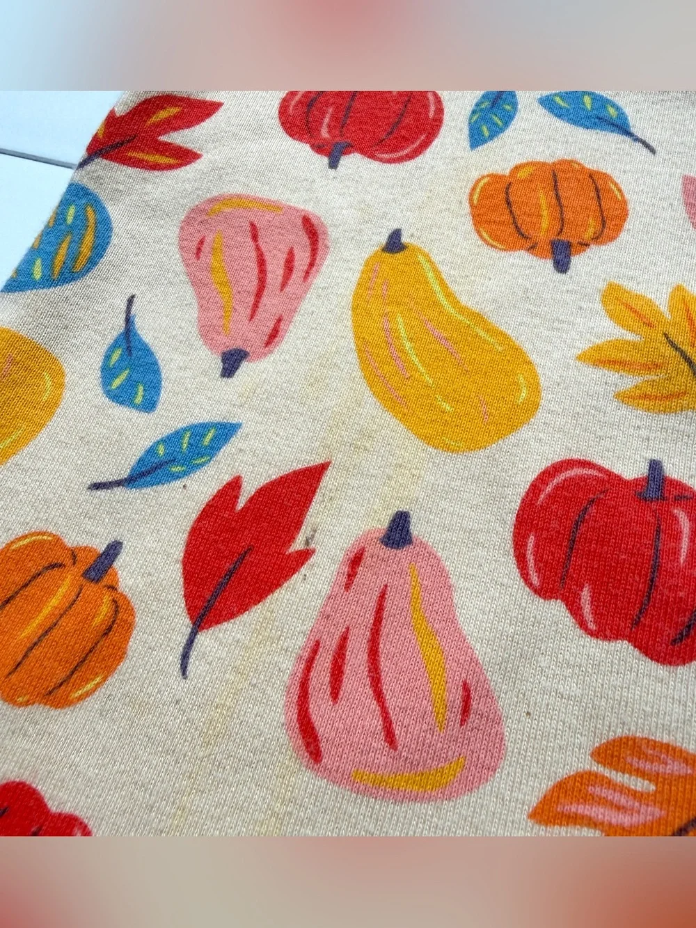 18-24M🍂 GAP Organic Cotton Long Sleeve Pajamas Set Fall Harvest Leaves & Pumpkin